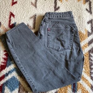 bundle of two womens gray black and blue jeans